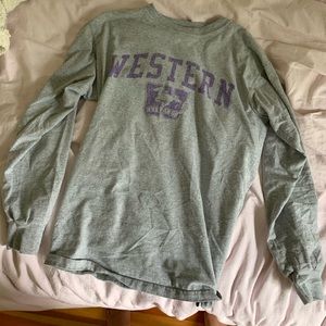 WESTERN UNIVERSITY MUSTANGS LOGO LONG SLEEVE!!